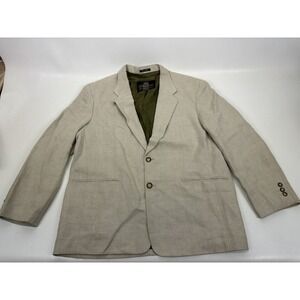 STRUCTURE LE COLLEZIONI SUIT Jacket Blazer Sz XL 2 BUTTON Linen Blend